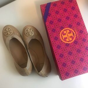 Tory Burch Caroline Ballet Flats in Camellia Pink